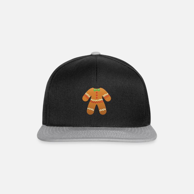 Gingerbread Man Costume - Snapback Cap - black/grey