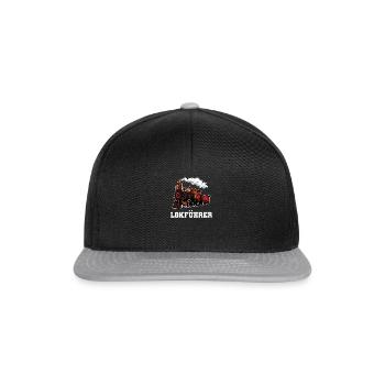 Züge Lokomotivführer - Snapback Cap - Schwarz/Grau - Vorne