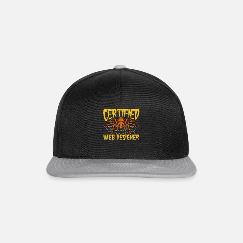 Zertifizierter Web designer Geschenk Web Design - Snapback Cap - Schwarz/Grau