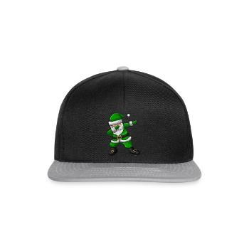 Irish Dabbing Green Santa - Snapback Cap - Schwarz/Grau - Vorne