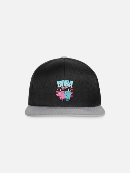 Boba Bae Boba Tee Geschenk - Snapback Cap - Schwarz/Grau