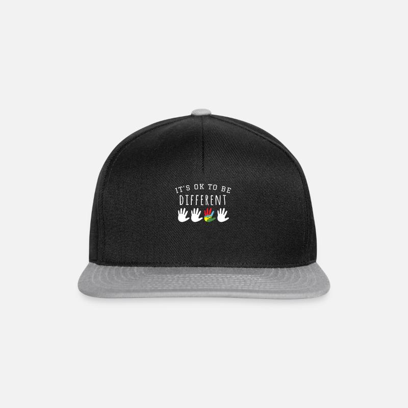 Autism Hand Autism Gift - Snapback Cap - black/grey
