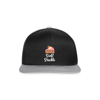 Schwaben Schwäbisch Stuttgart Schwabe Geschenk - Snapback Cap - Schwarz/Grau - Vorne