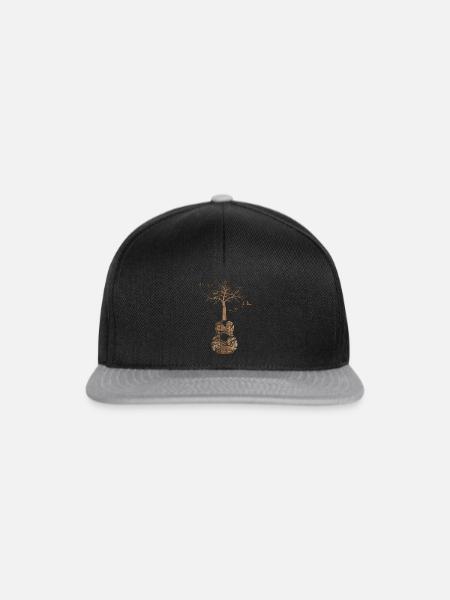 Rock Gitarre Rock n Roll Musik Gitarrist Geschenk - Snapback Cap - Schwarz/Grau