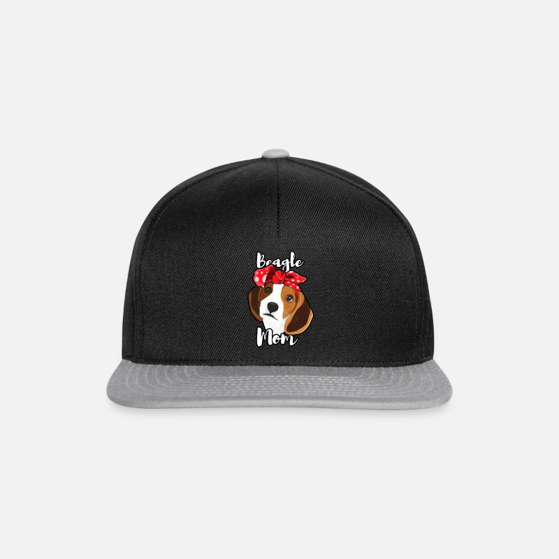 Idée cadeau chien chiot Beagle - Casquette snapback - noir/gris