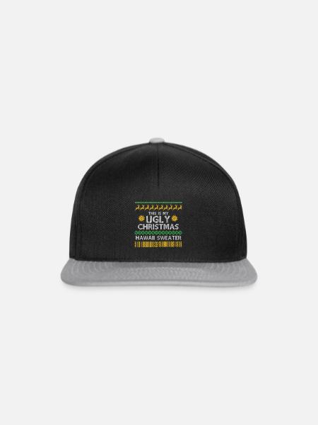 Mele Kalikimaka Hässlicher Pullover Frohe Weihnach - Snapback Cap - Schwarz/Grau