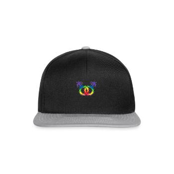LGBT Flag Gay Pride - Snapback Cap - black/grey - Front