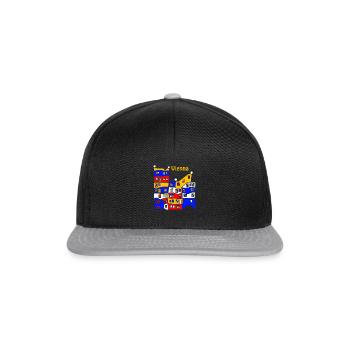 Vienna City Wien Österreich Hundertwasserhaus Geschenk - Snapback Cap - Schwarz/Grau - Vorne