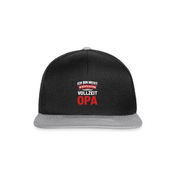 Ruhestand Opa Ruhestand - Snapback Cap - Schwarz/Grau - Vorne