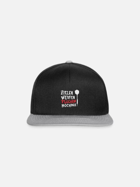 Dart Hobby Darts werfen T Shirt - 2020 Design - Snapback Cap - Schwarz/Grau