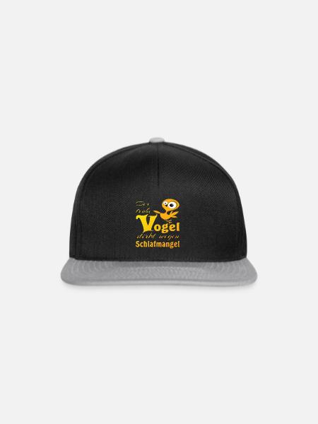 Der fruehe Vogel - Snapback Cap - Schwarz/Grau