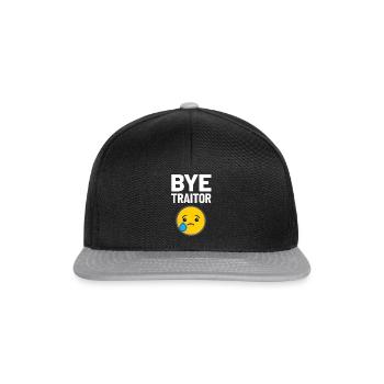 Bye Traître Triste Émoticône Drôle Collègue Adieu - Casquette snapback - noir/gris - Devant