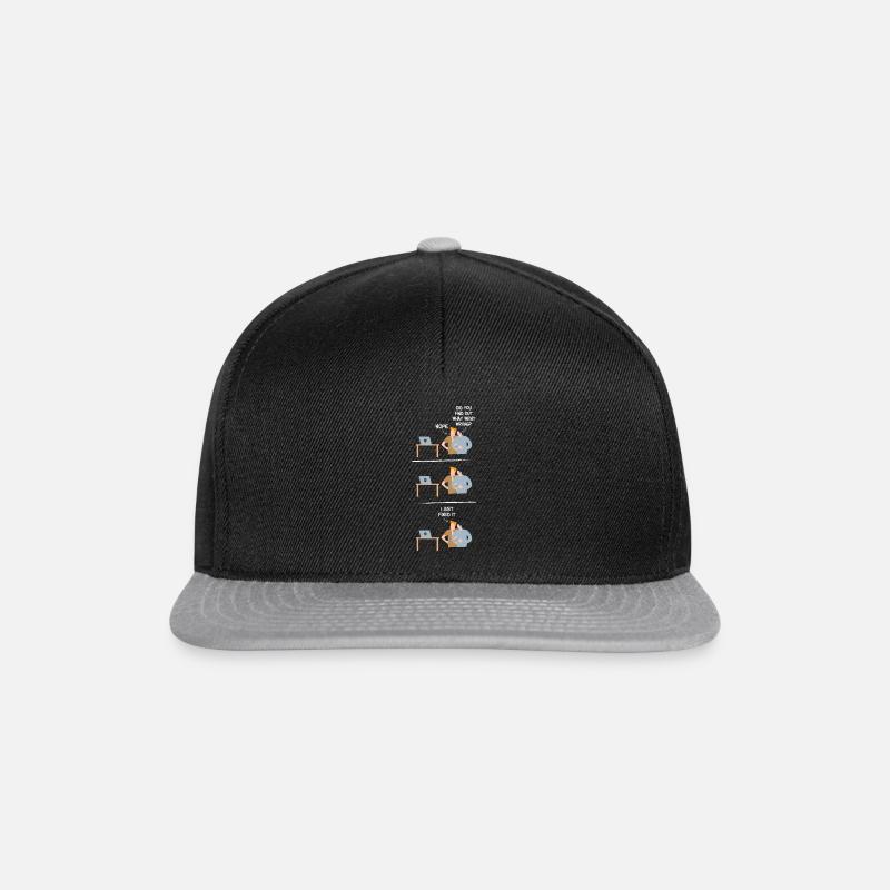 Lustiger Spruch für Informatiker Programmierer - Snapback Cap - Schwarz/Grau