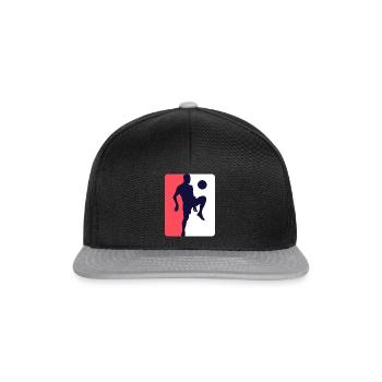 Football logo club soccer player - Snapback Cap - black/grey - Front