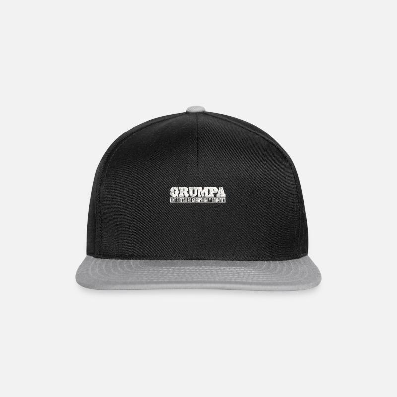 Papy grincheux - Casquette snapback - noir/gris