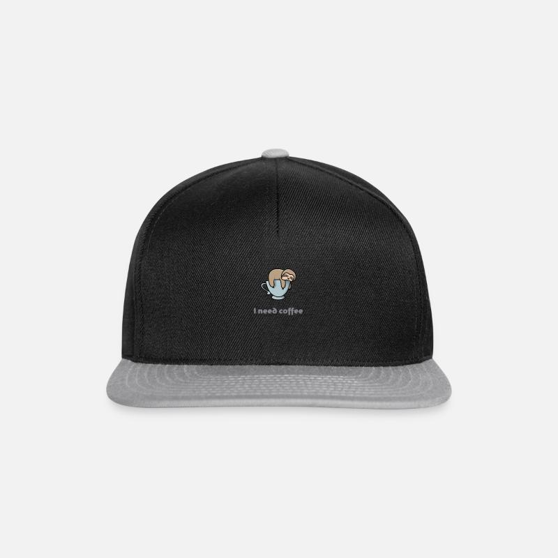 Sloth cup - Snapback Cap - black/grey
