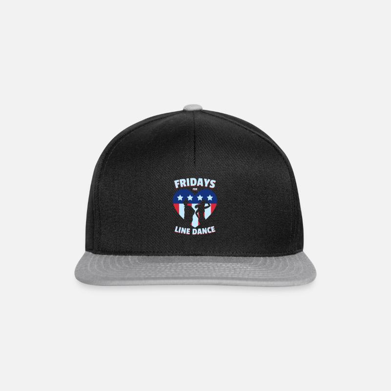 Fridays for Linedance Paartanz Westerntanz - Snapback Cap - Schwarz/Grau