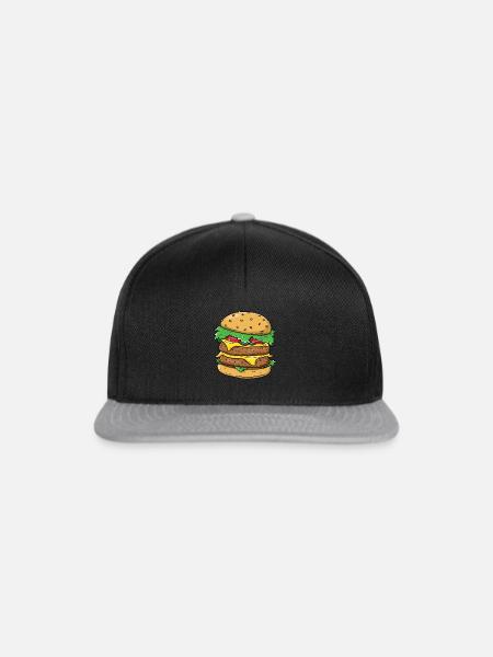 Burger - Snapback Cap - Schwarz/Grau