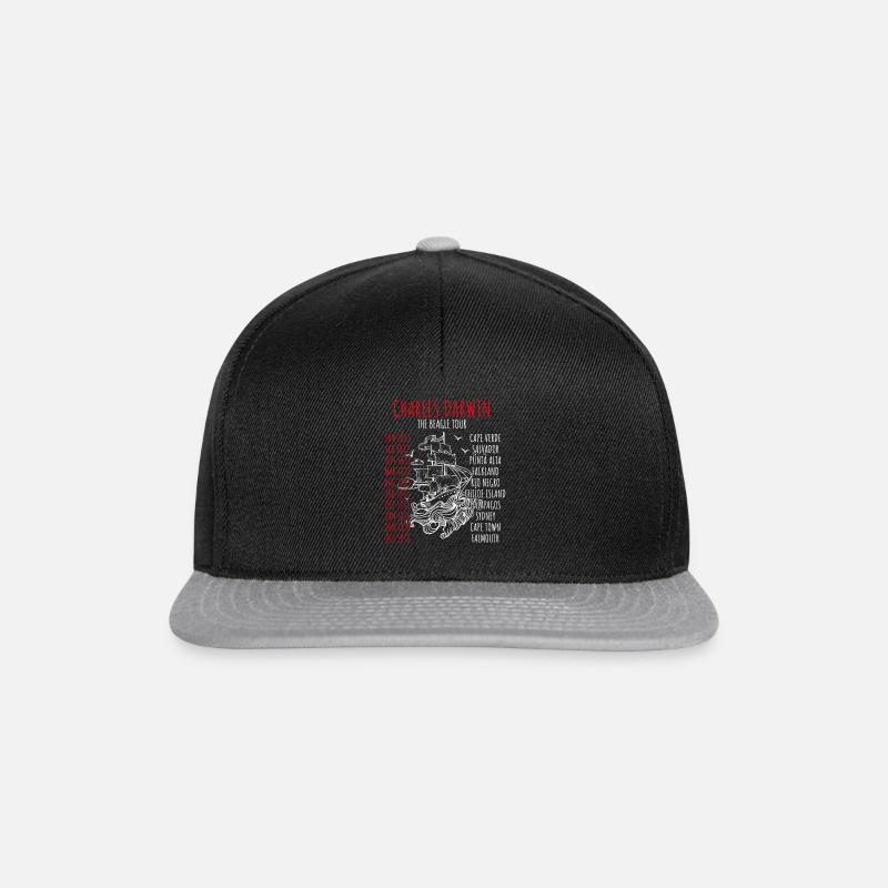 Charles Darwin World Tour Joke - Snapback Cap - black/grey