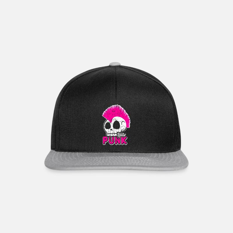 Punk Rock Musik Punkrocker Punks Punker Geschenk - Snapback Cap - Schwarz/Grau