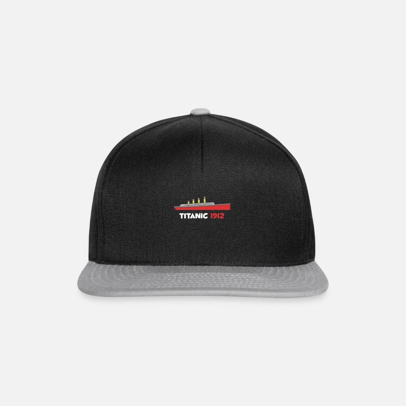 Titanic 1912 Swim Tragedy Geschenk - Snapback Cap - Schwarz/Grau