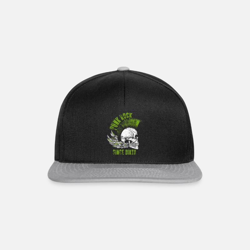 Punkrock Punk Punker Musik Retro Punks - Snapback Cap - Schwarz/Grau