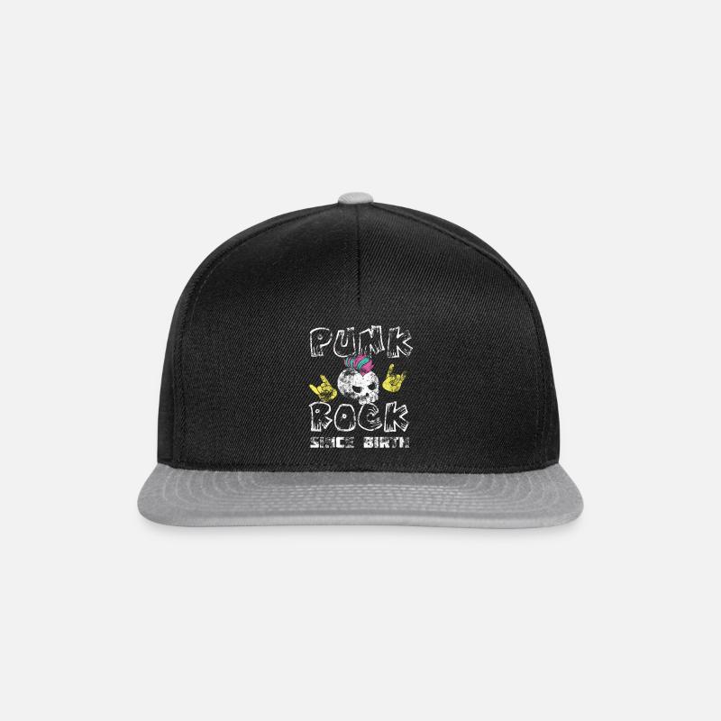 Punkrock Punk Punker Musik Retro Punks - Snapback Cap - Schwarz/Grau
