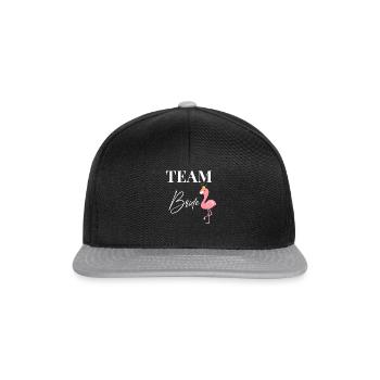 Team Bride Bride Flamingo Flamingos Engagement JGA - Casquette snapback - noir/gris - Devant