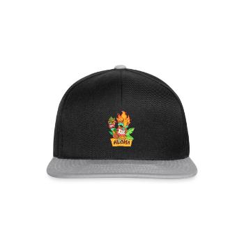 Fantastisches Aloha Tiki Geschenkdesign Hawaiian Island - Snapback Cap - Schwarz/Grau - Vorne