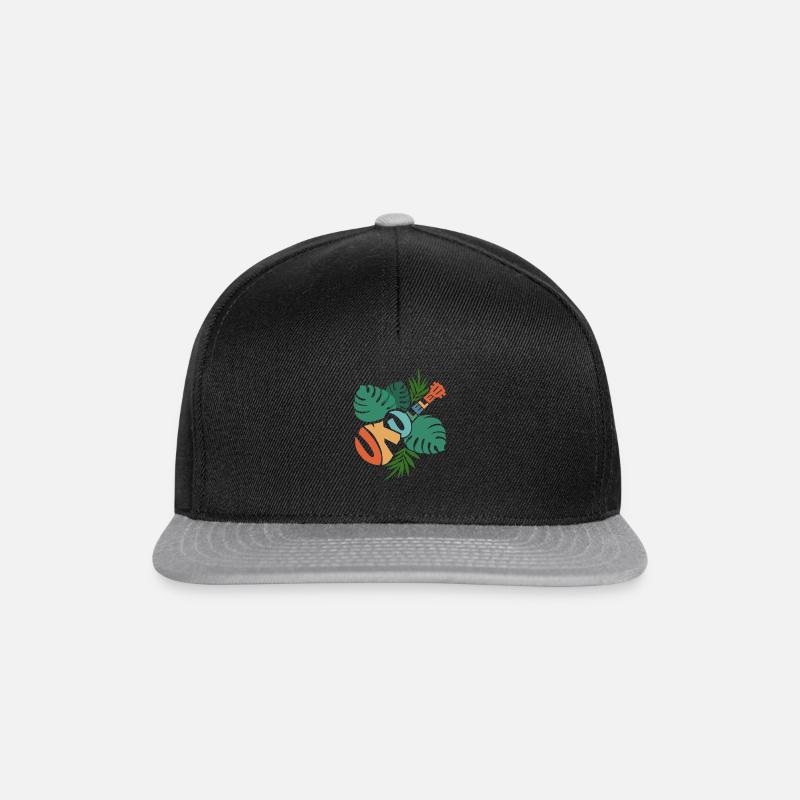 Ukulele Hawaii Tropical Music Gift Design Ukulele - Snapback Cap - black/grey