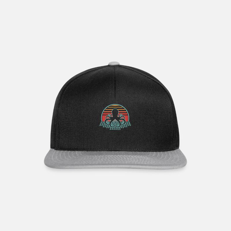 Cthulhu Retro Vintage Design - Casquette snapback - noir/gris