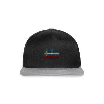 Suède, Stockholm - Casquette snapback - noir/gris - Devant