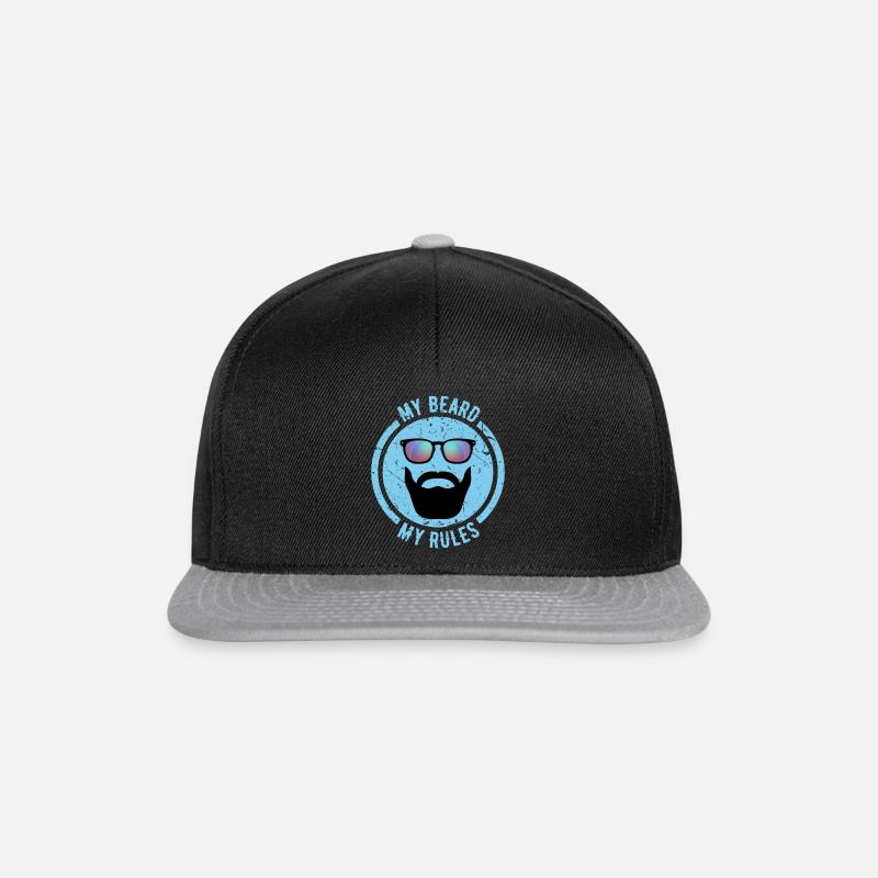 MY BEARD MY RULES - ROUND STYLE - Snapback Cap - Schwarz/Grau