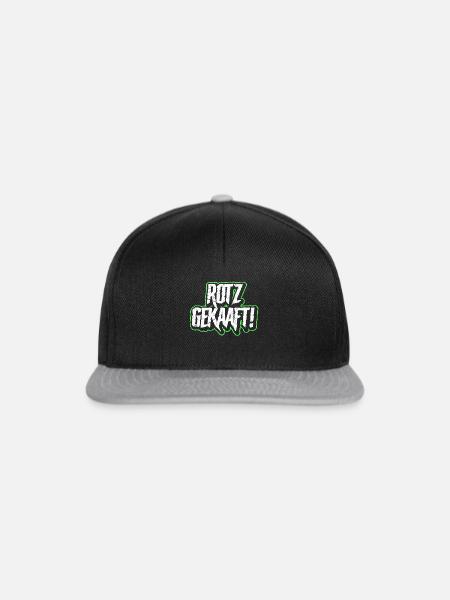 Rotz Gekaaft! - Snapback Cap - Schwarz/Grau