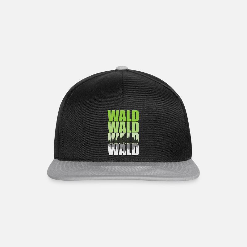 Wald - Wald - Wald - Wald Design - Snapback Cap - Schwarz/Grau