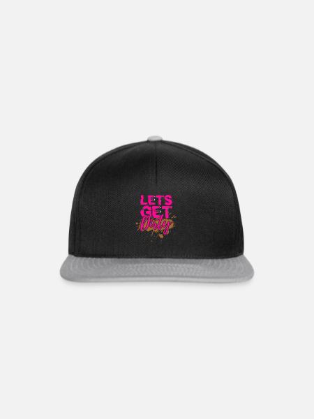 Mud Run Shirts für Frauen Pink | Mädchen Pink Mud Run - Snapback Cap - Schwarz/Grau