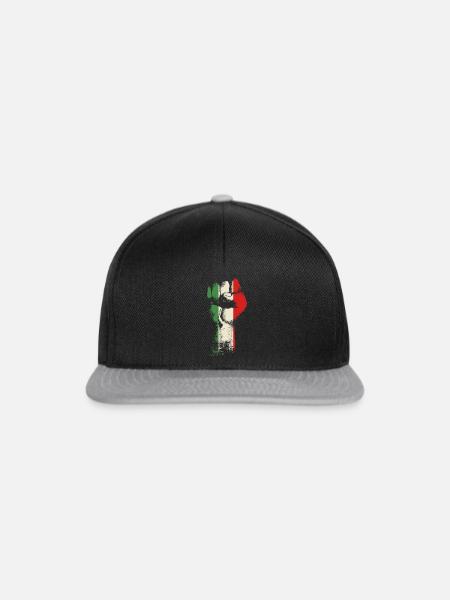 Italien - Snapback Cap - Schwarz/Grau