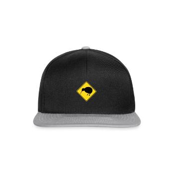 Kiwi bird New Zealand Funny - Snapback Cap - black/grey - Front