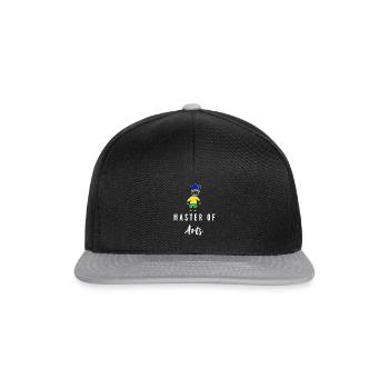 Master of Arts university graduate - Snapback Cap - black/grey - Front