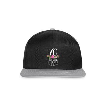 70.Geburtstag - Snapback Cap - Schwarz/Grau - Vorne