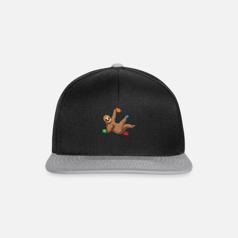 Funny Boulder Sloth - sloth on the climbing wall - Snapback Cap - black/grey