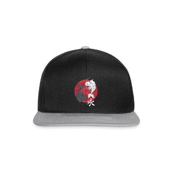 Japanese Koi Ornamental Fish Pond Japan Fish Gift - Snapback Cap - black/grey - Front