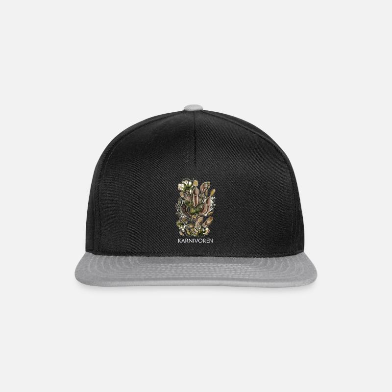 Venusfliegenfalle Fleischfressende Pflanze - Snapback Cap - Schwarz/Grau