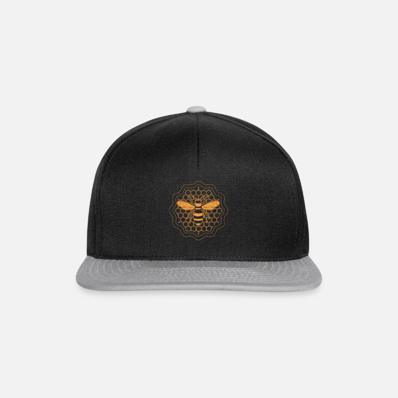 Imker Bienenzüchter Biene in der Wabe Imkerei - Snapback Cap - Schwarz/Grau