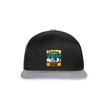Golden Retriever Mom Dad Dog Gift T-Shirt - Snapback Cap - black/grey - Front