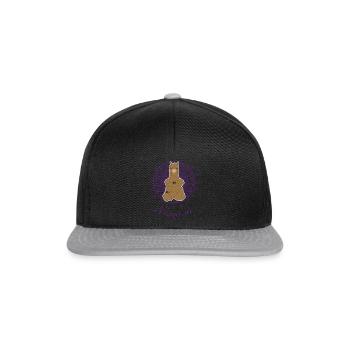 Yoga Lama Lustig Namaste Geschenk Frauen Männer - Snapback Cap - Schwarz/Grau - Vorne