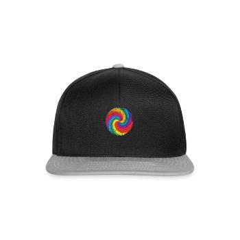 Regenbogen - Snapback Cap - Schwarz/Grau - Vorne