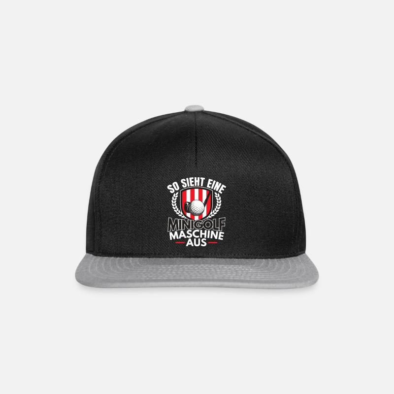 Minigolfer So sieht eine Minigolf Maschine aus - Snapback Cap - Schwarz/Grau