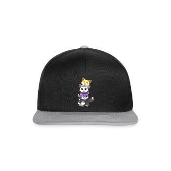 Nichtbinäre Füchse - Nonbinary LGBTQ - Snapback Cap - Schwarz/Grau - Vorne