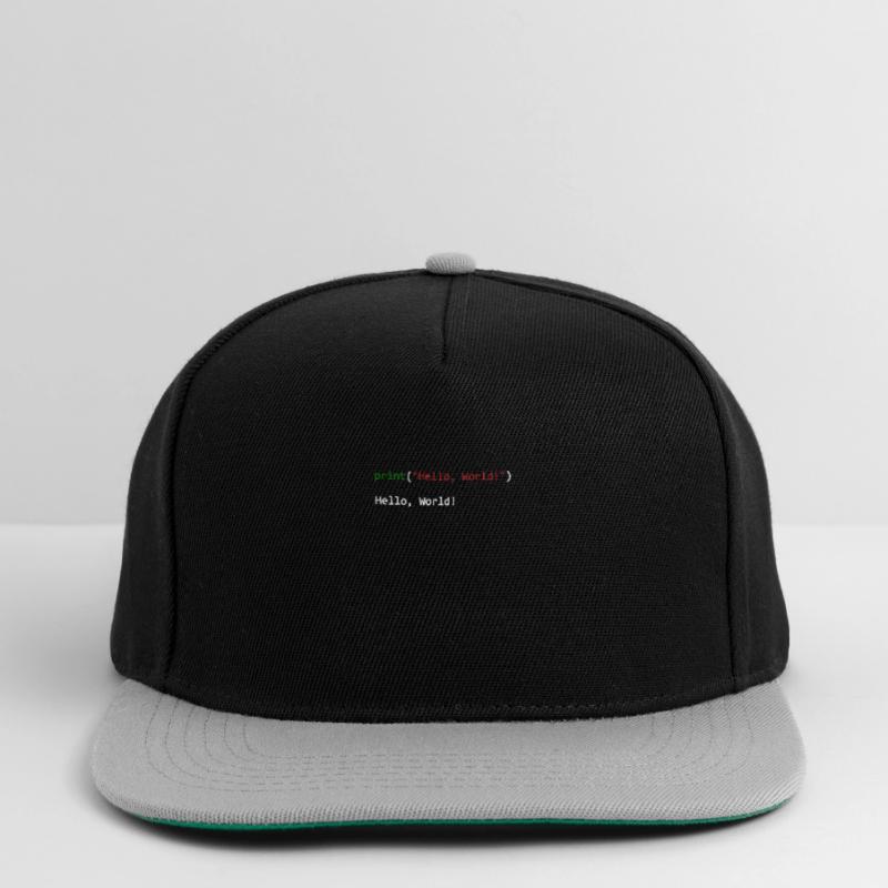 Programmeur de python cadeau Hello World Casquette snapback